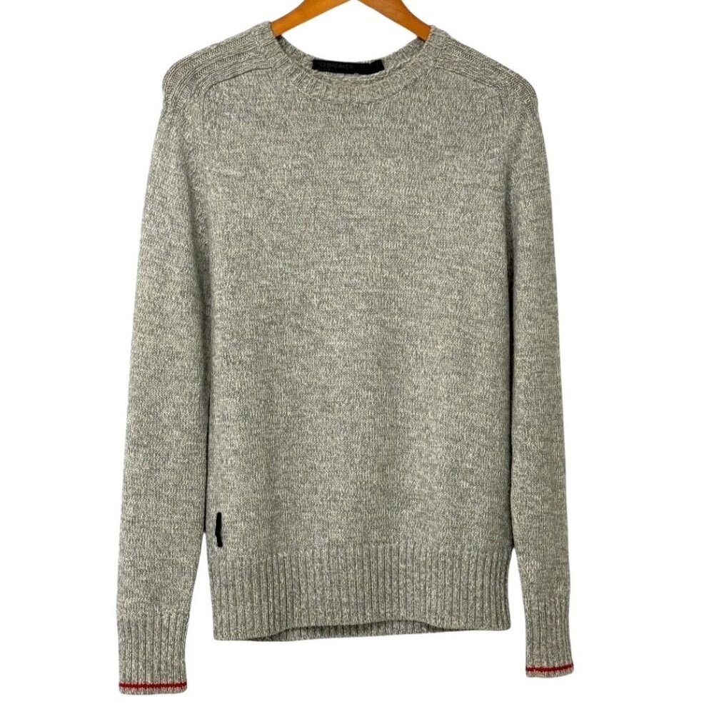 Icebreaker Men's Spire Crewe Sweater Light Gray Wool Pullover Crewneck Size S